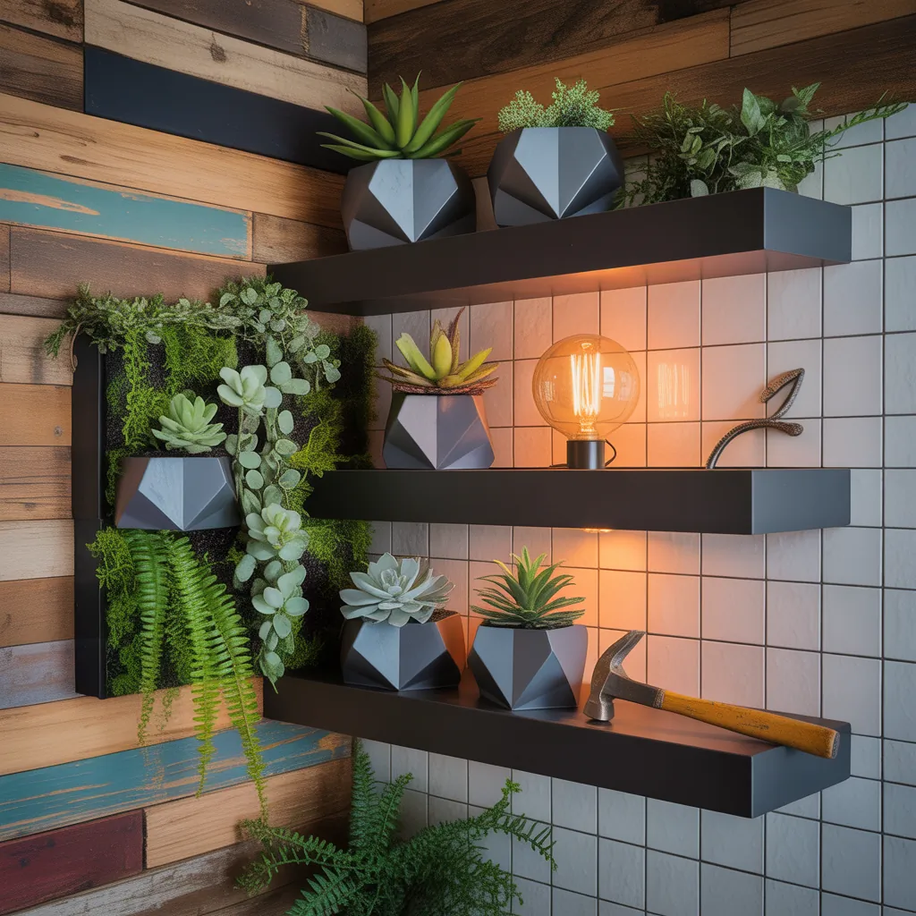 corner wall decor concept