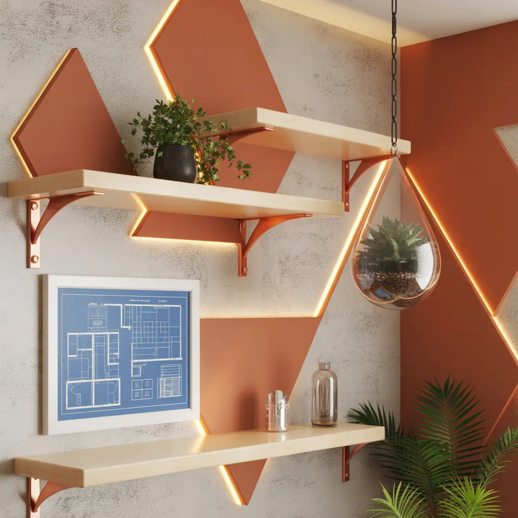 corner wall decor concept