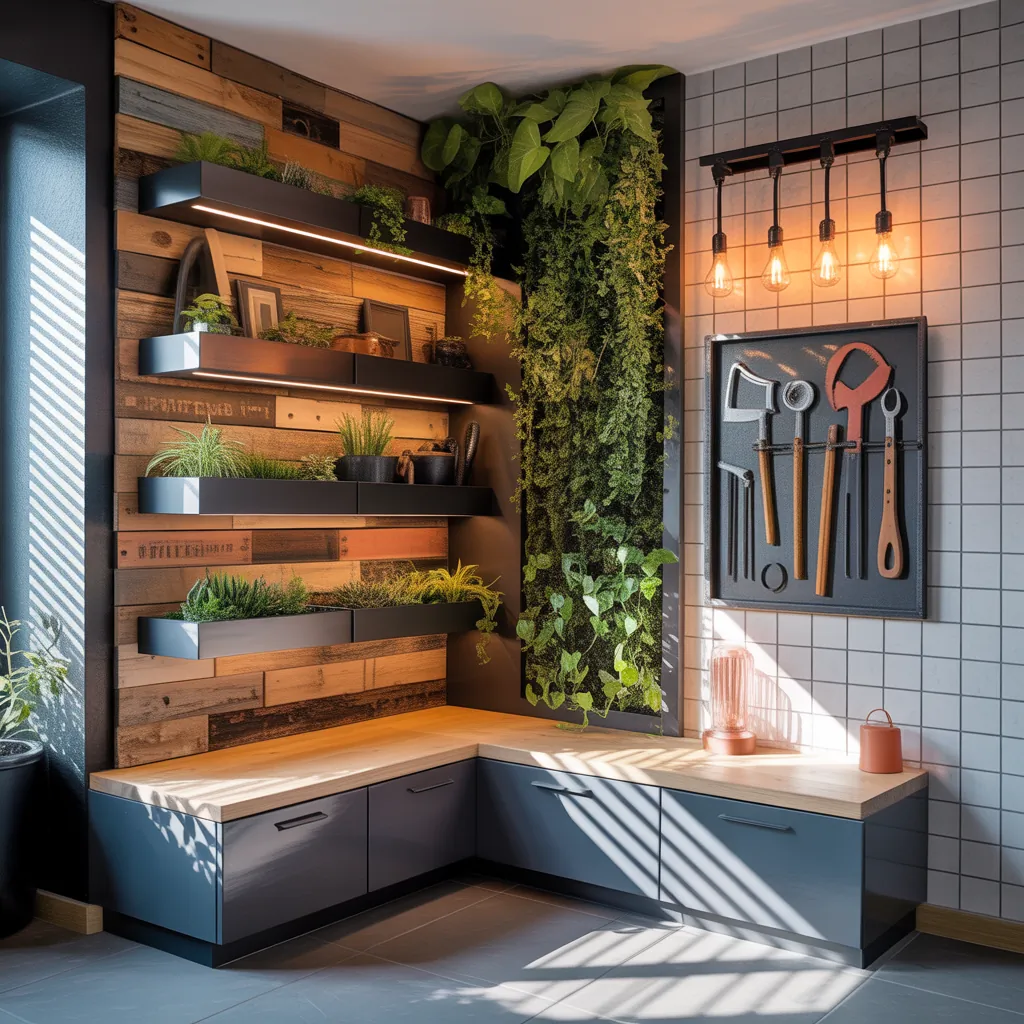 corner wall decor concept