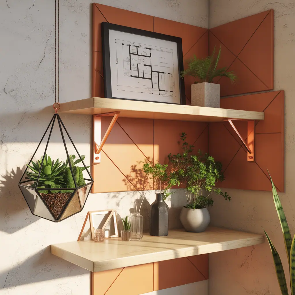 corner wall decor concept