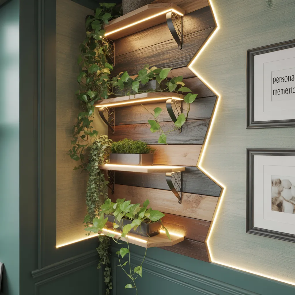 corner wall decor concept