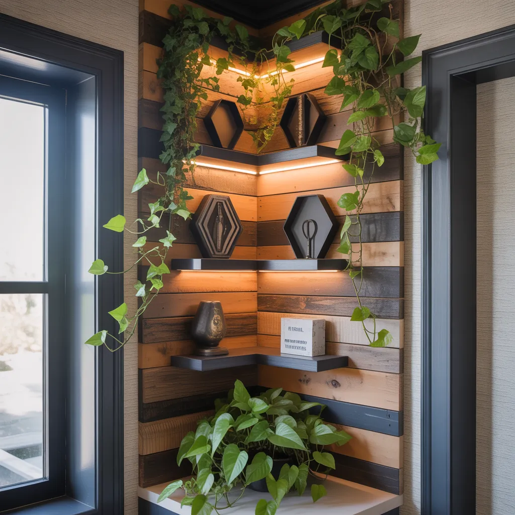 corner wall decor concept