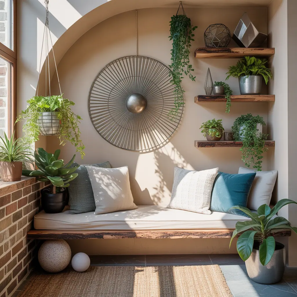 corner wall decor concept