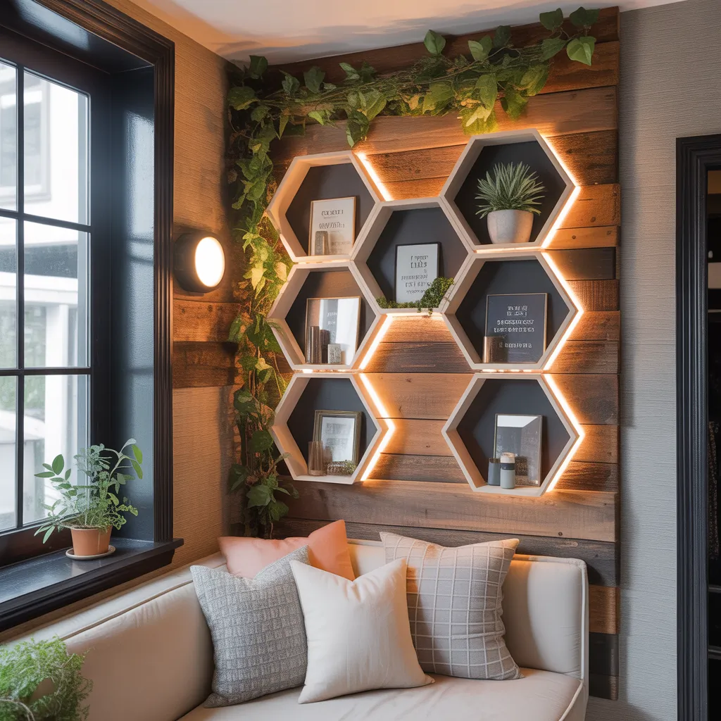 corner wall decor concept
