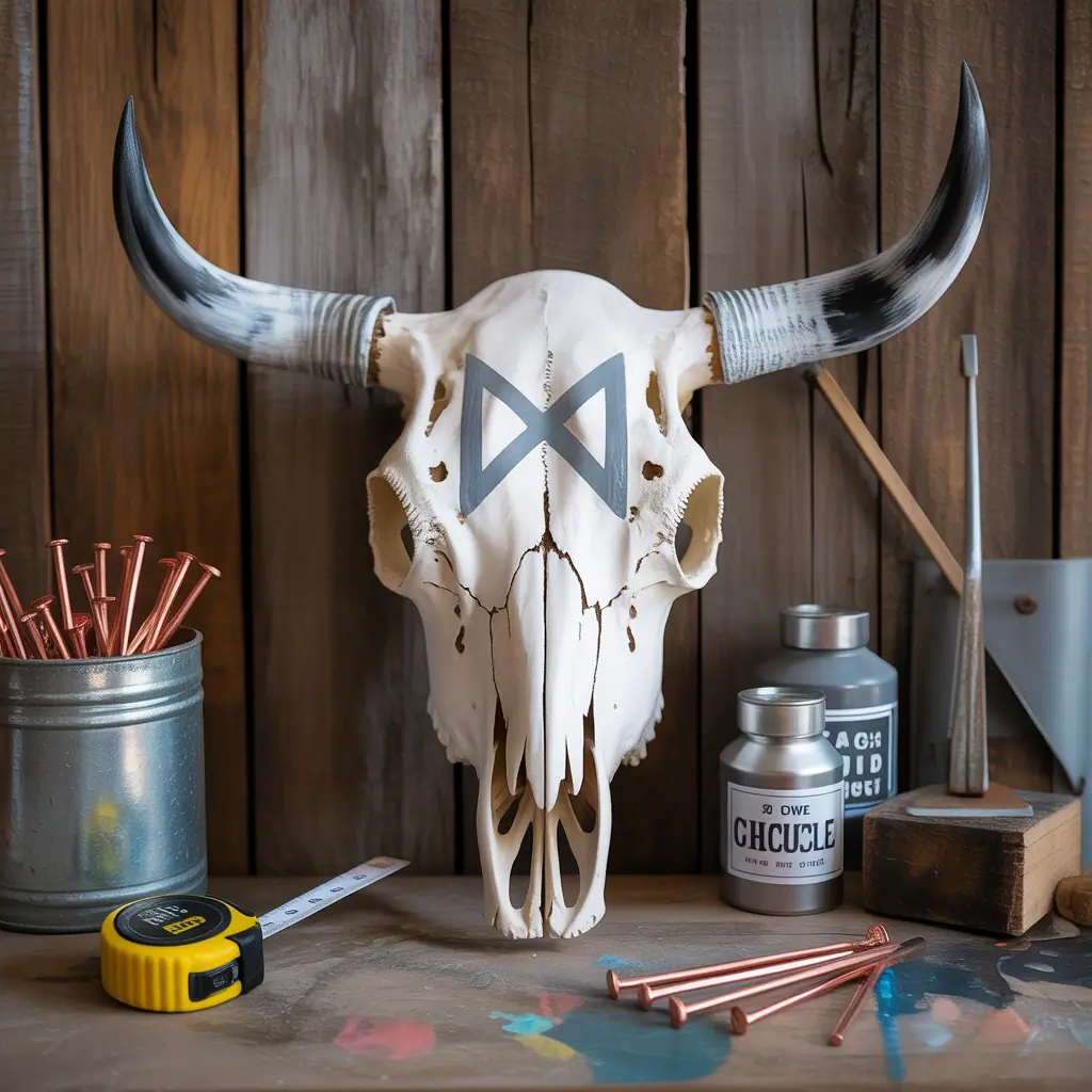 cow skull painting ideas easy to do