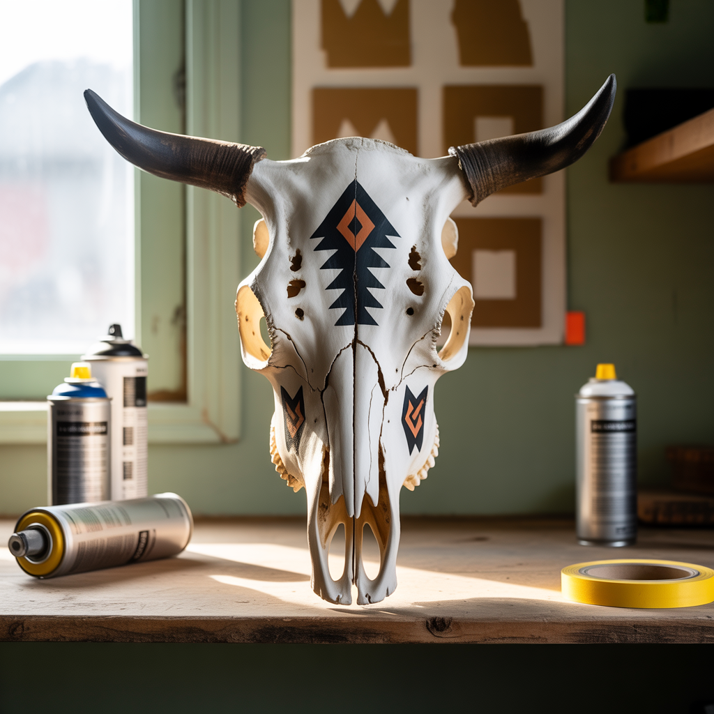 cow skull painting ideas easy to do