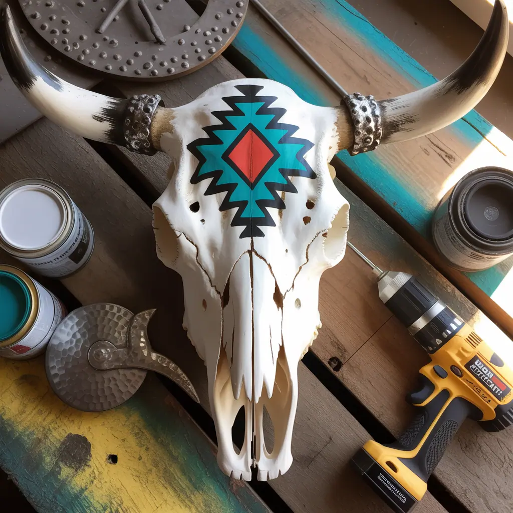 cow skull painting ideas easy to do