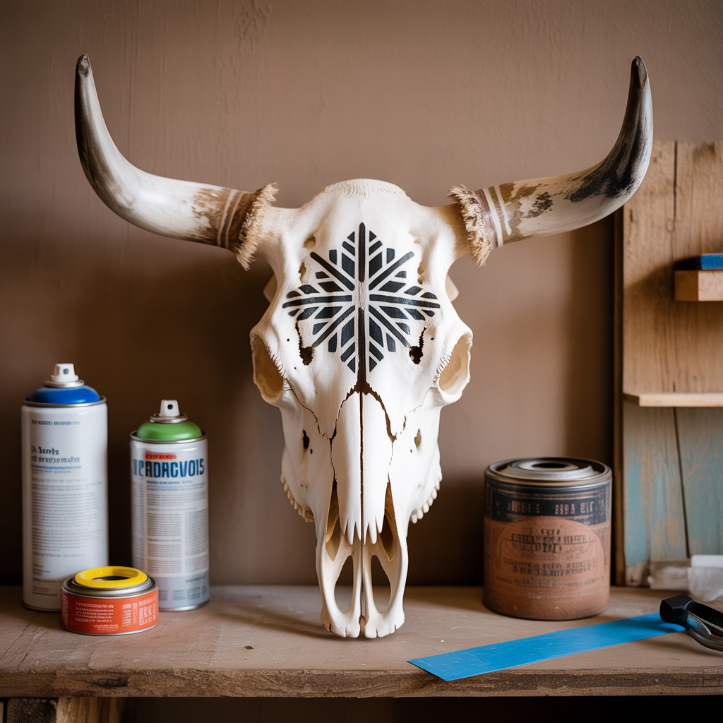 cow skull painting ideas easy to do