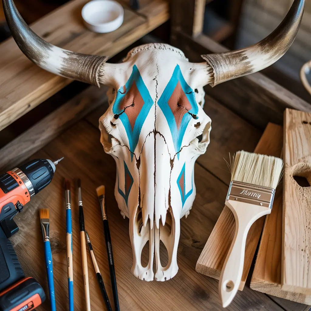 cow skull painting ideas easy to do