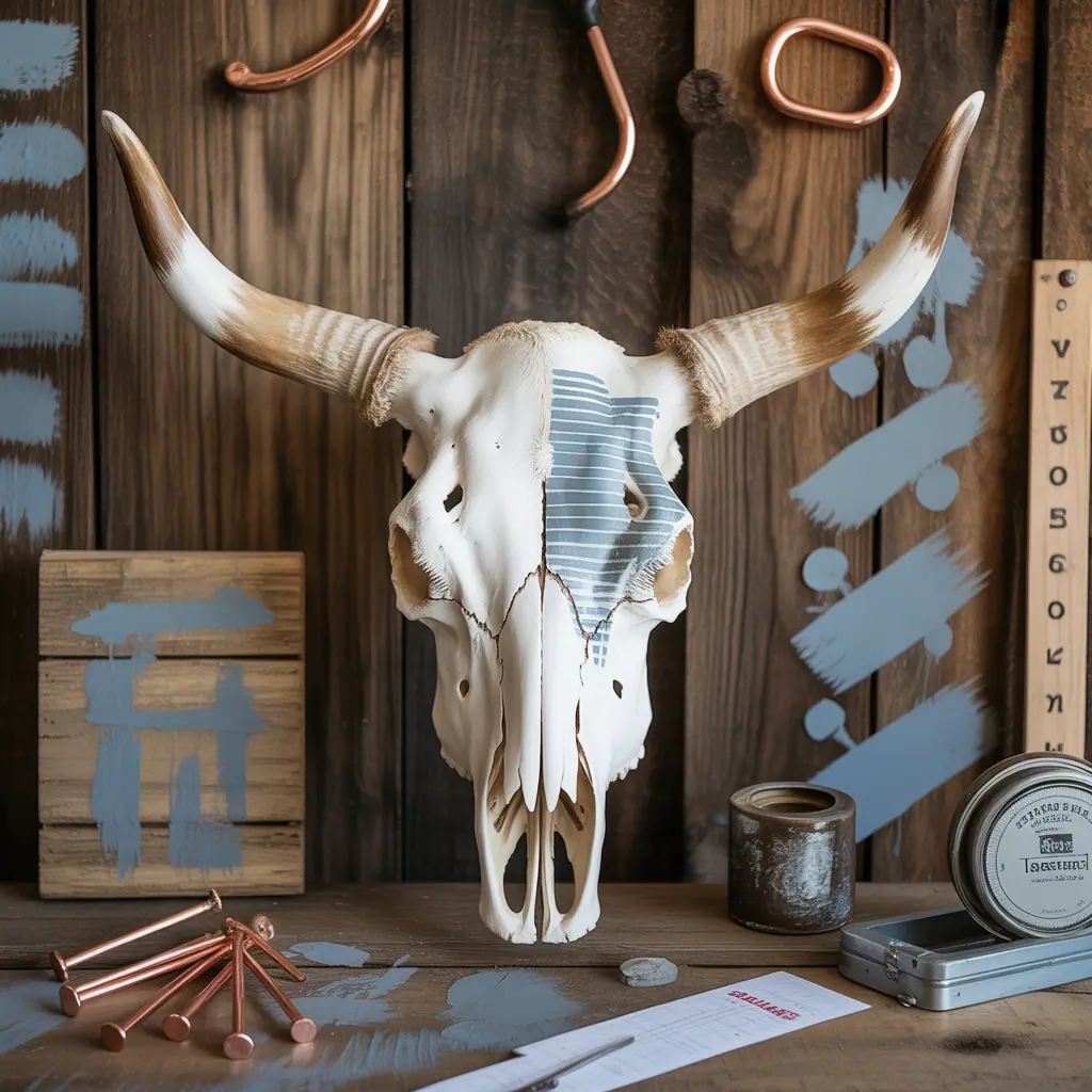 cow skull painting ideas easy to do