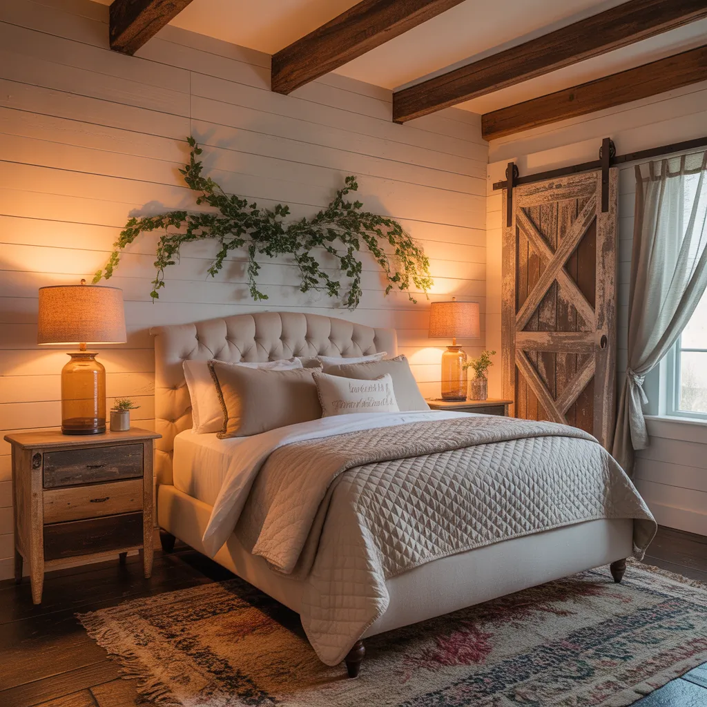 cozy romantic farmhouse bedroom image ideas
