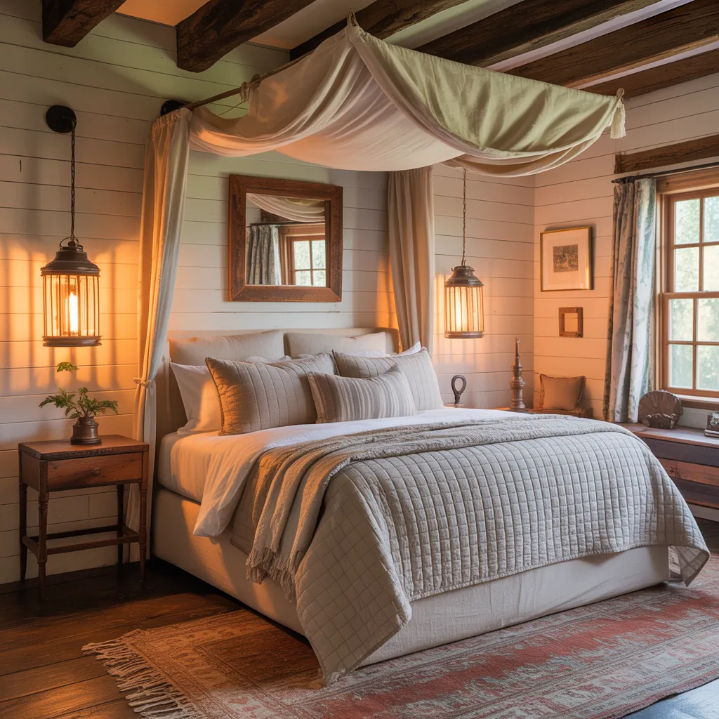 cozy romantic farmhouse bedroom image ideas