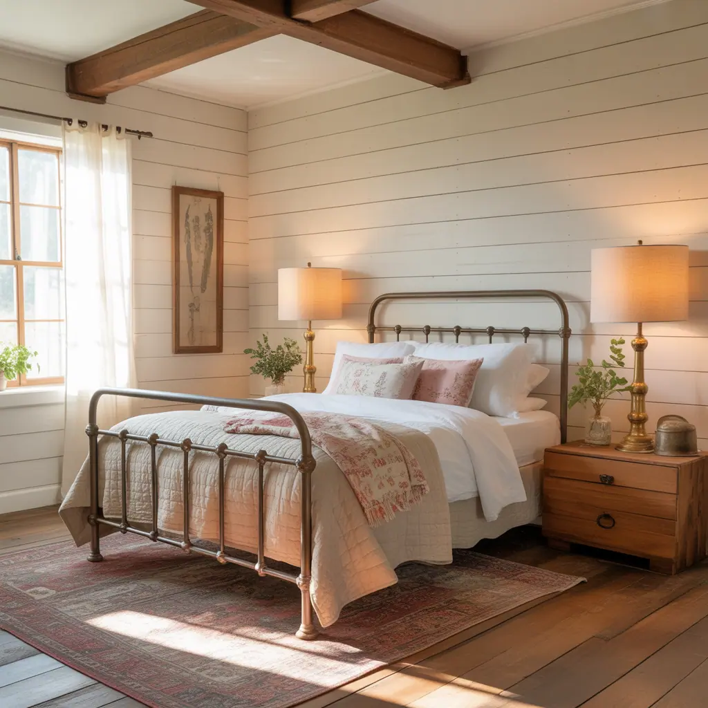 cozy romantic farmhouse bedroom image ideas