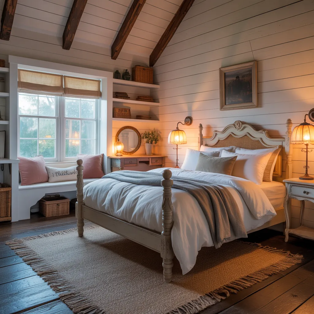 cozy romantic farmhouse bedroom image ideas