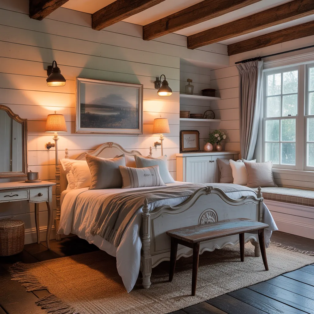 cozy romantic farmhouse bedroom image ideas