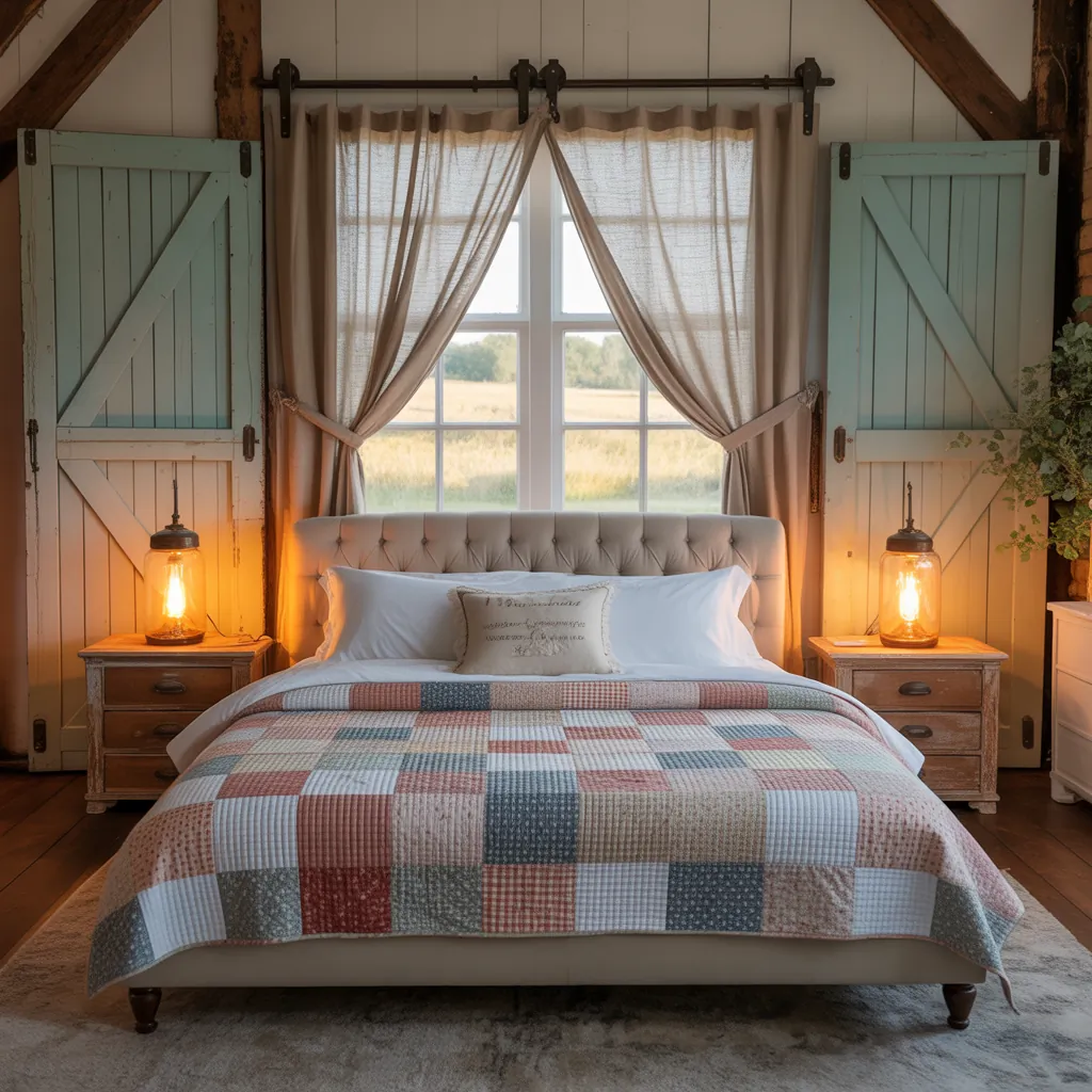 cozy romantic farmhouse bedroom image ideas