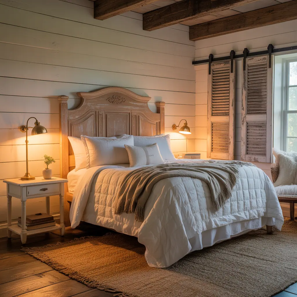 cozy romantic farmhouse bedroom image ideas