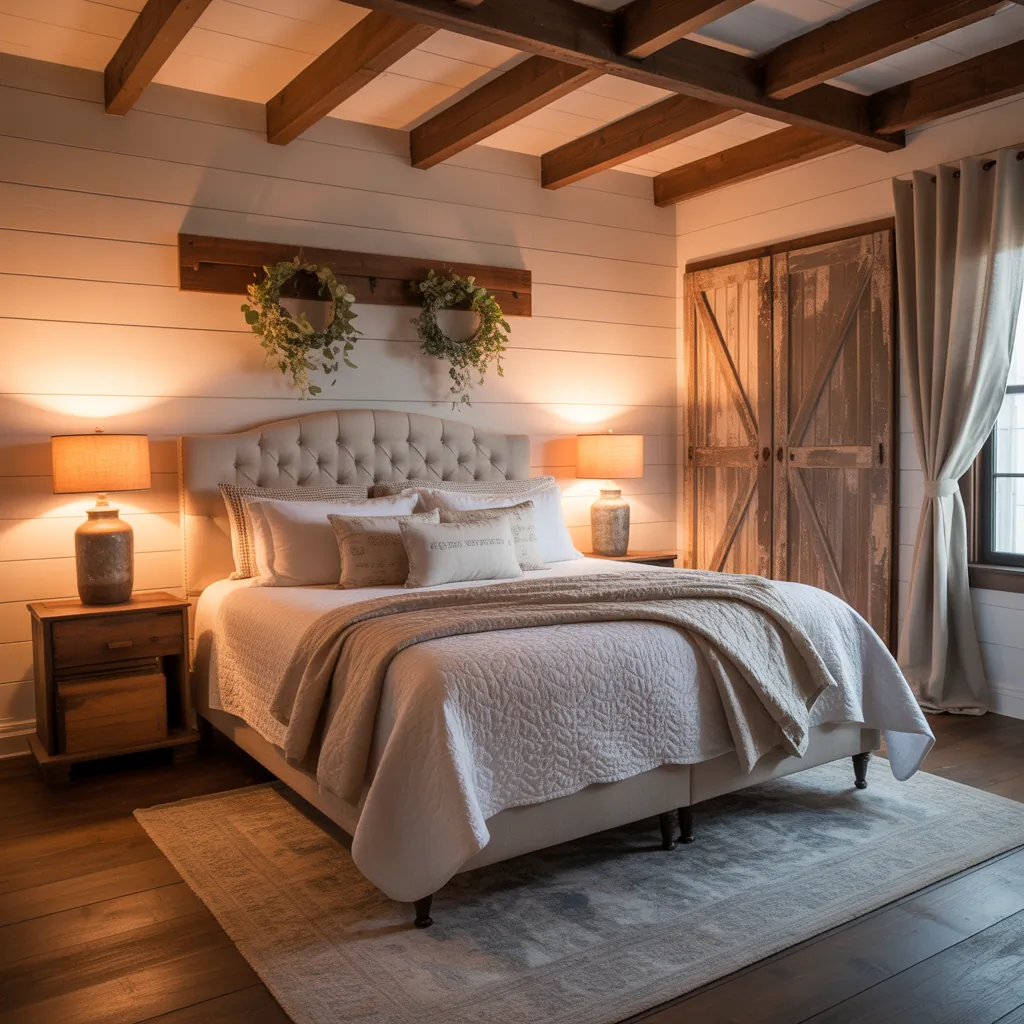 cozy romantic farmhouse bedroom image ideas