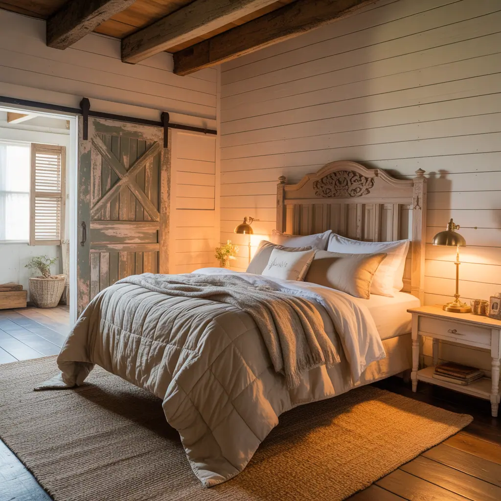 cozy romantic farmhouse bedroom image ideas