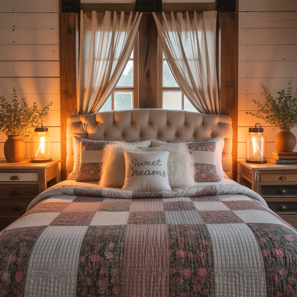 cozy romantic farmhouse bedroom image ideas