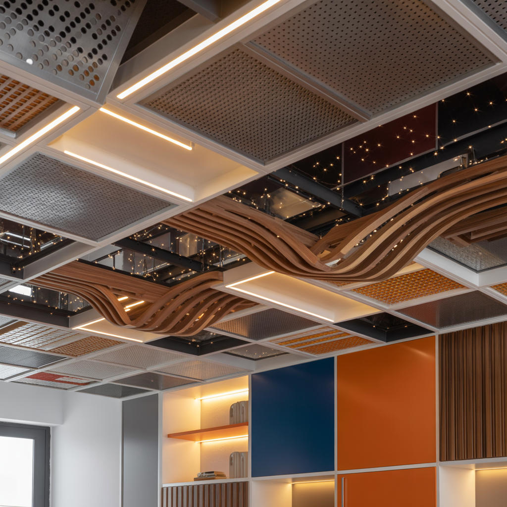 creative drop ceiling ideas