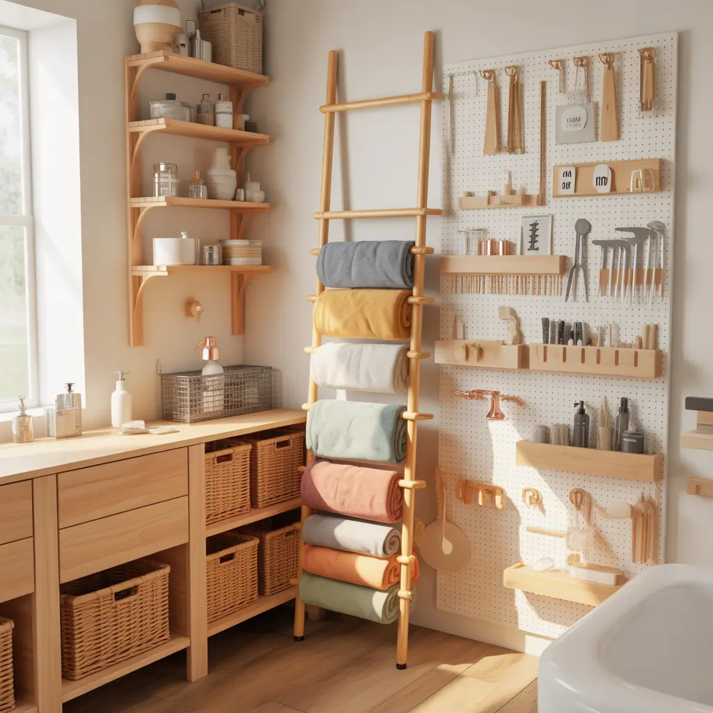 creative towel storage