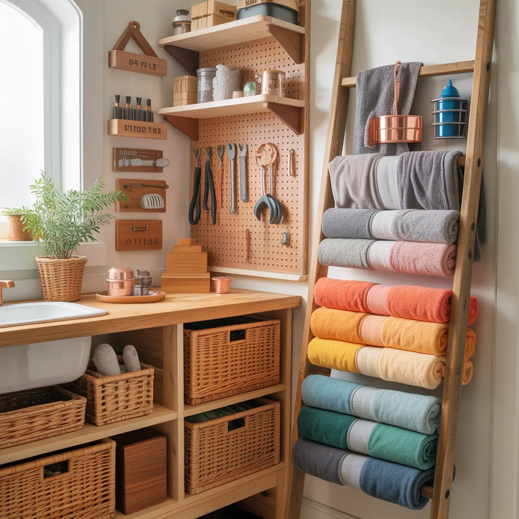 creative towel storage