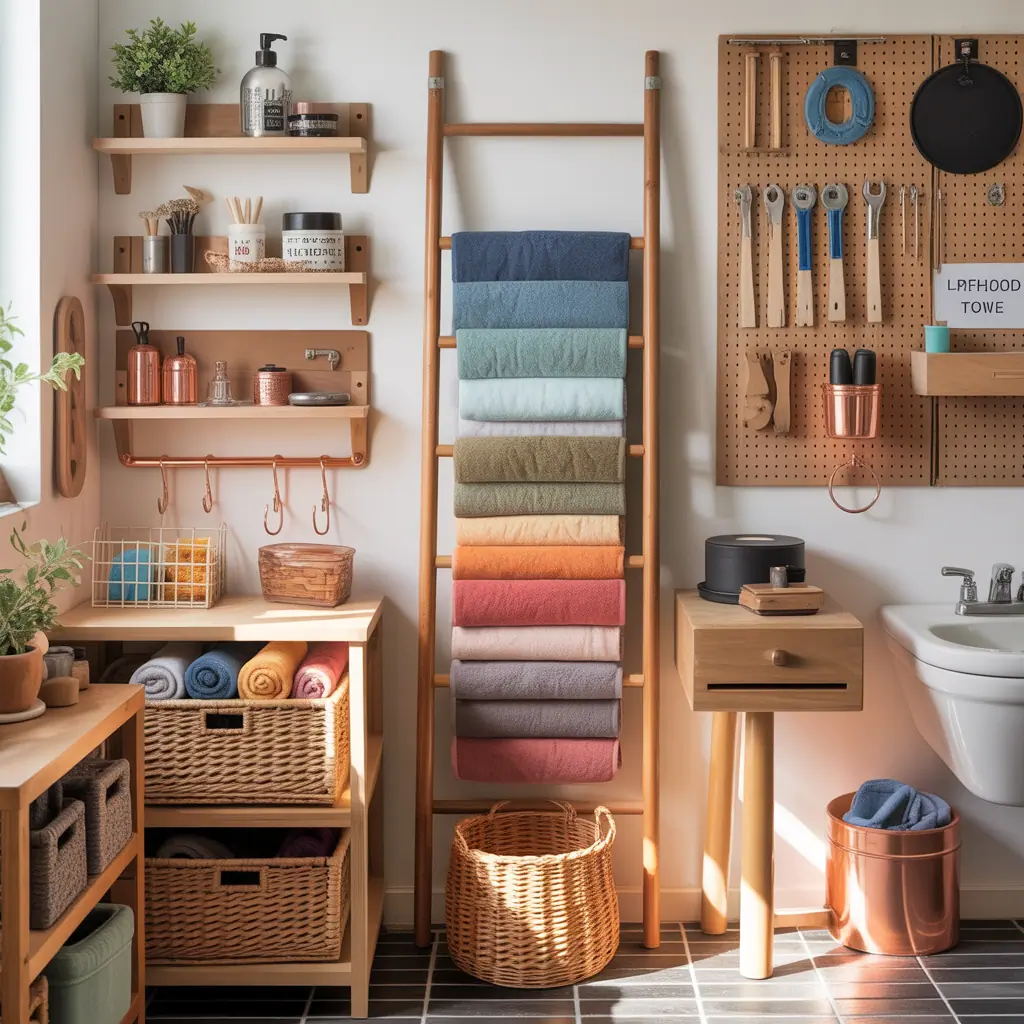 creative towel storage