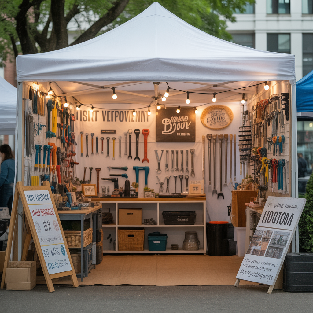 creative vendor booth display
