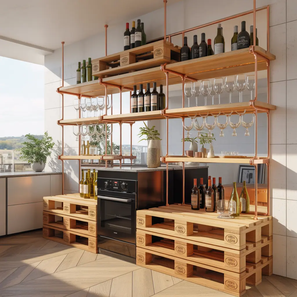 creative wine glass display