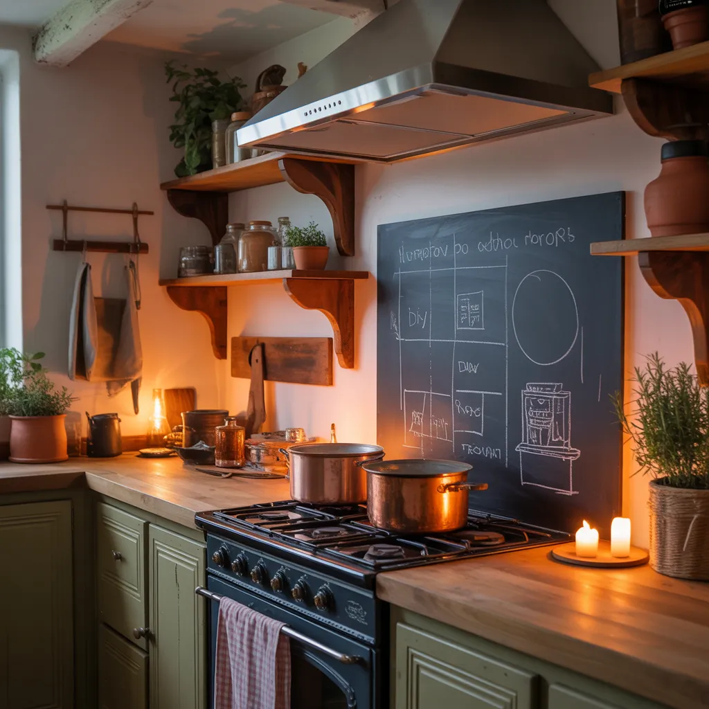 dark cottagecore kitchen