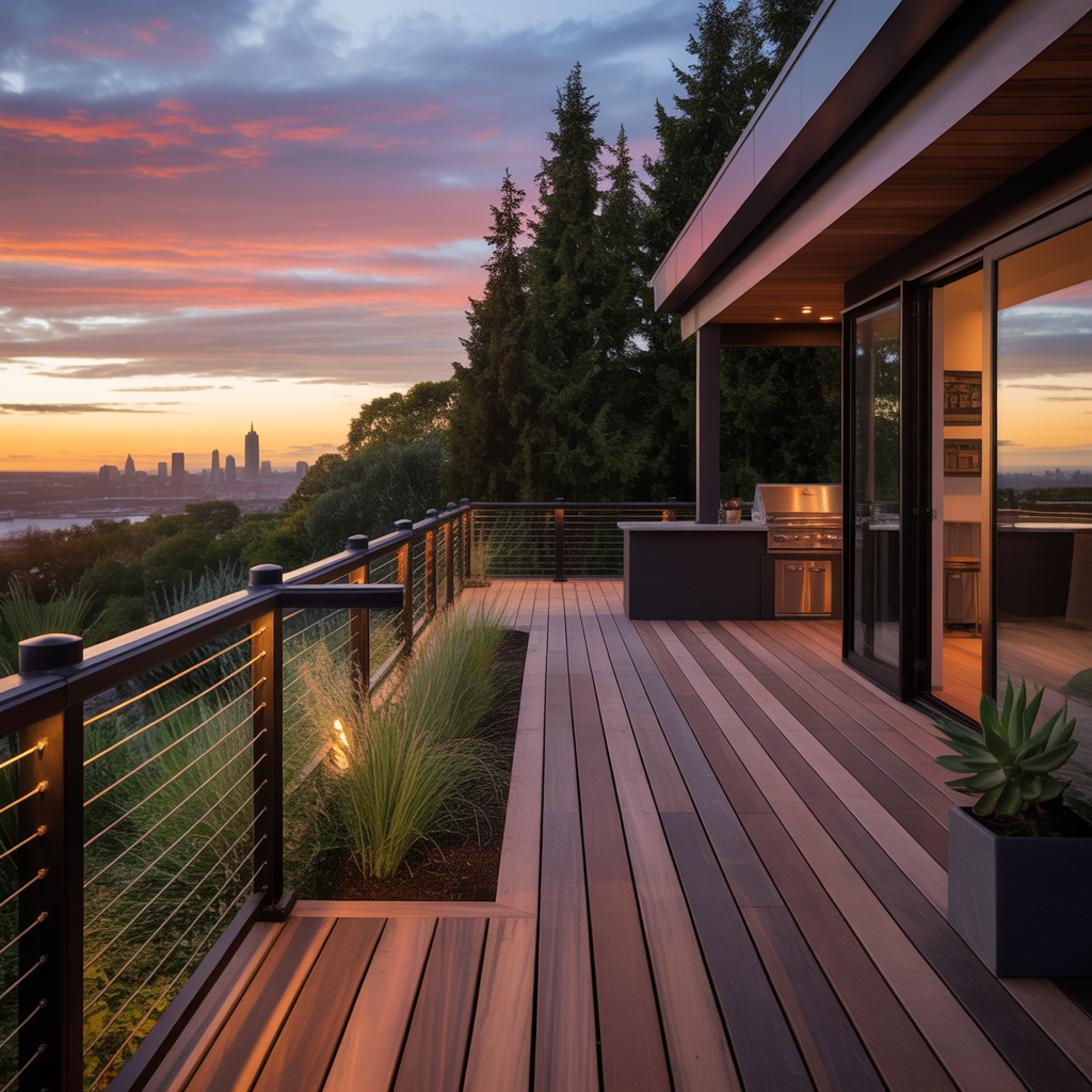 deck with black railing ideas
