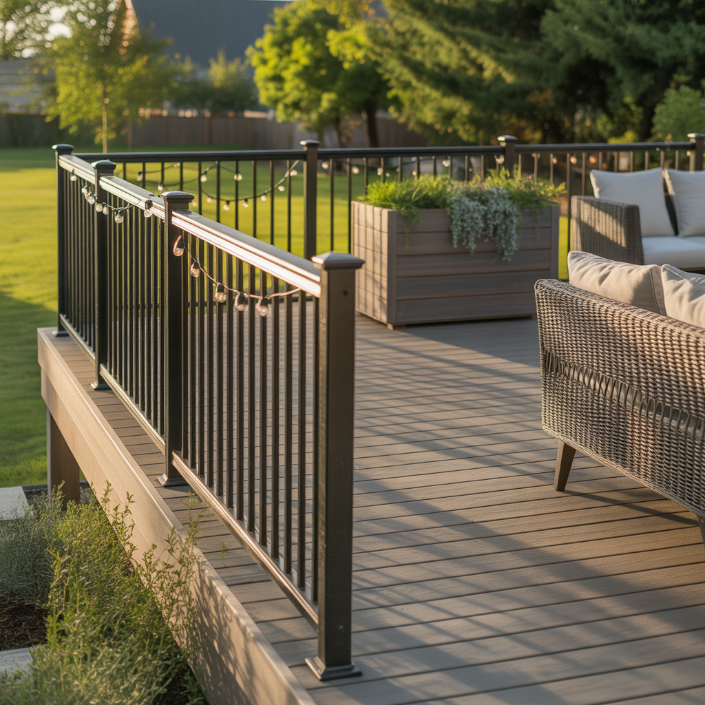 deck with black railing ideas