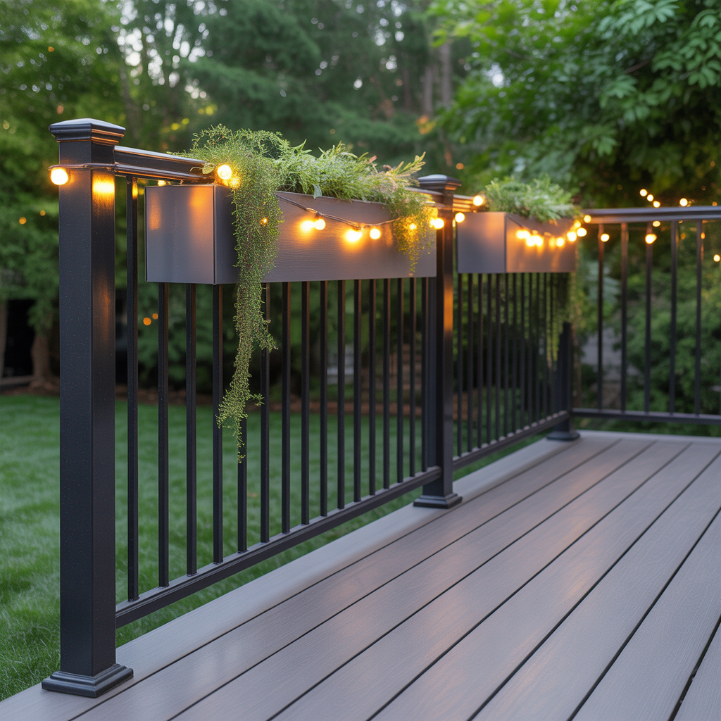 deck with black railing ideas