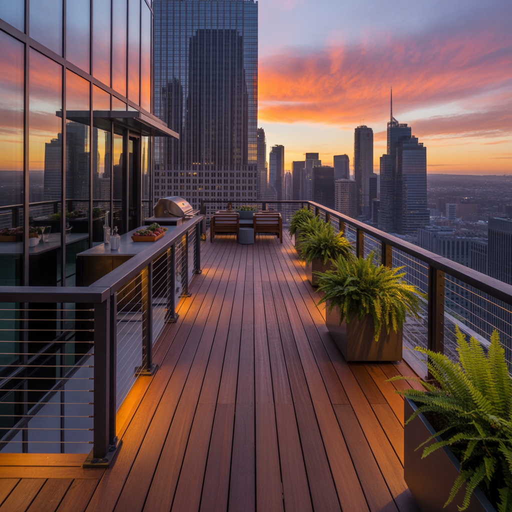 deck with black railing ideas