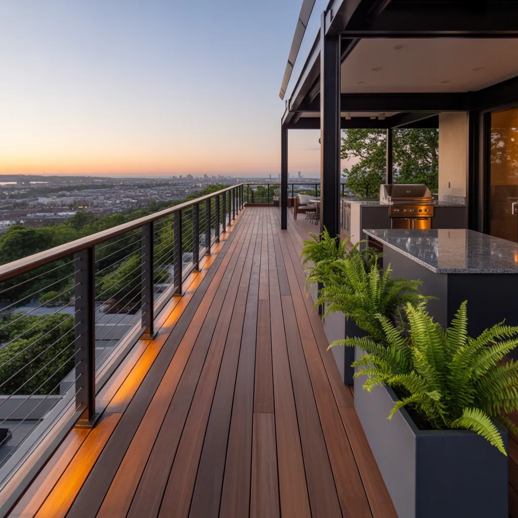 deck with black railing ideas