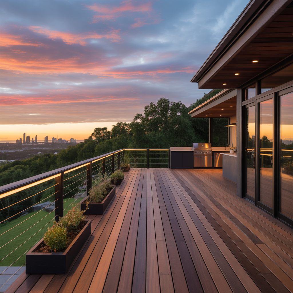 deck with black railing ideas