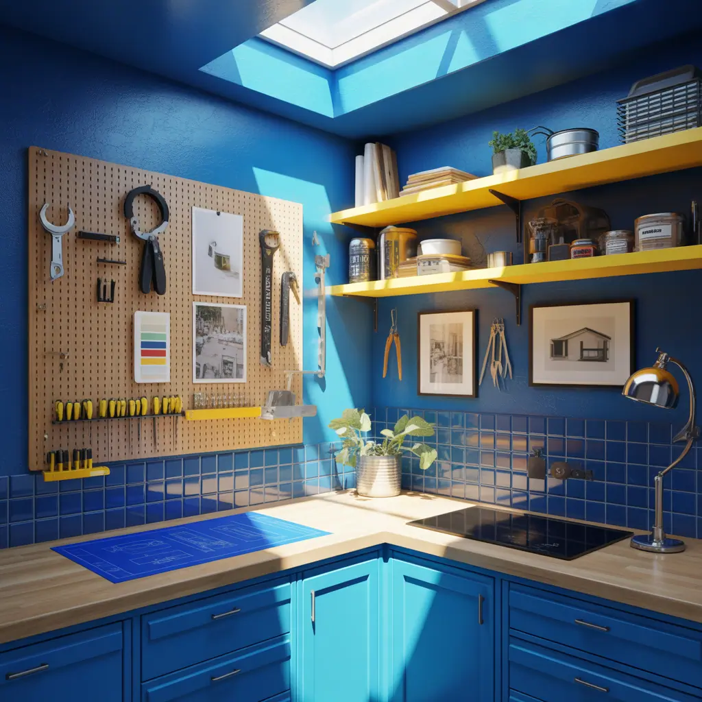 decorating ideas blue yellow