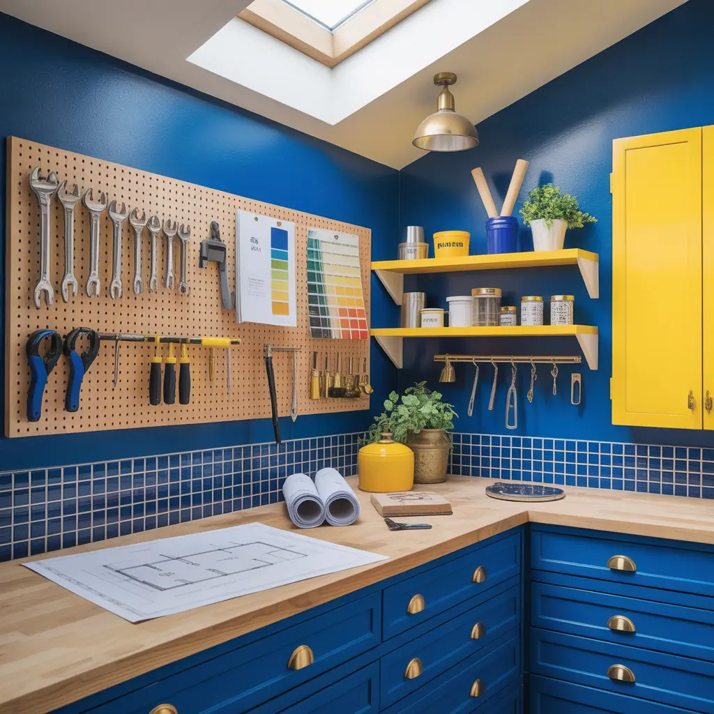 decorating ideas blue yellow