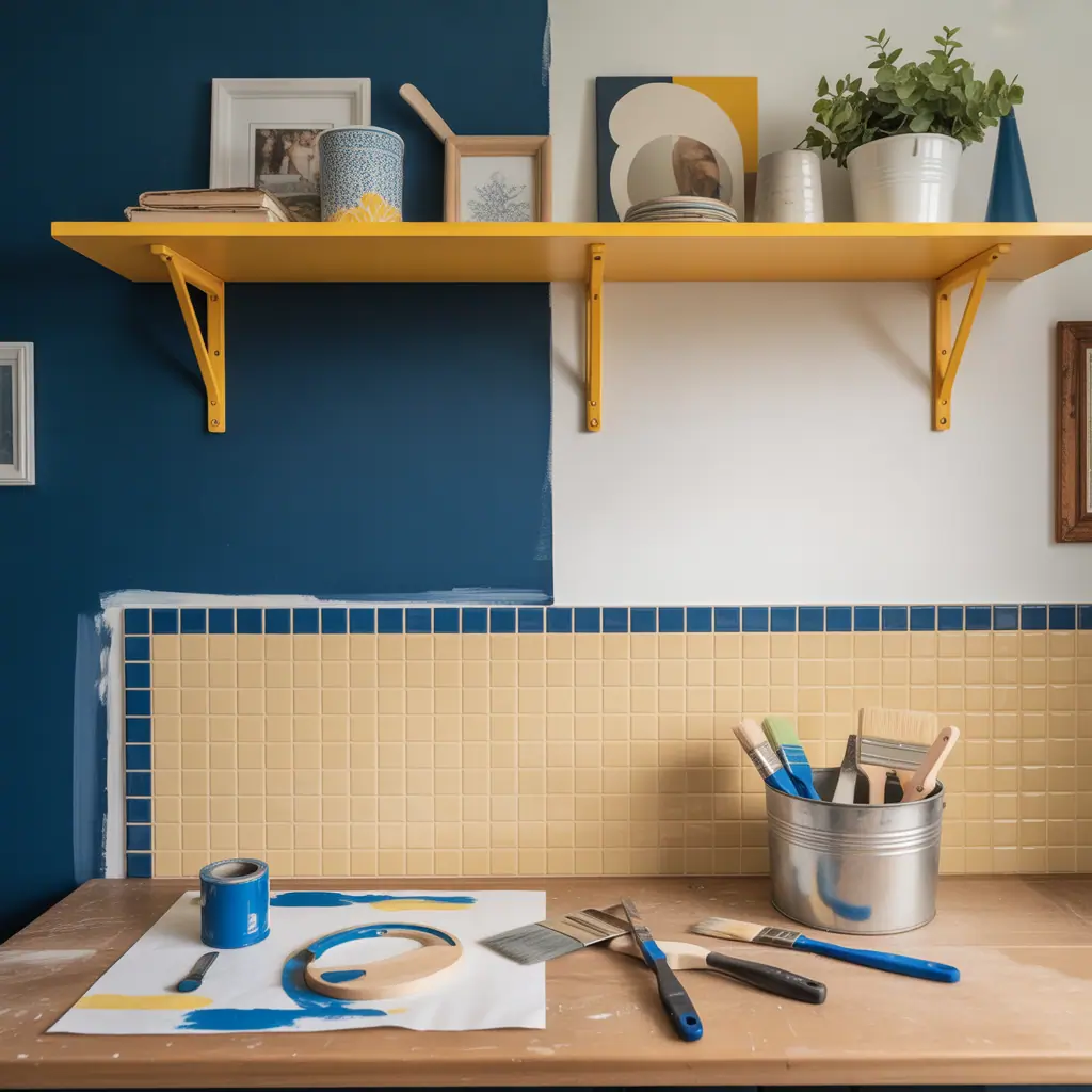 decorating ideas blue yellow