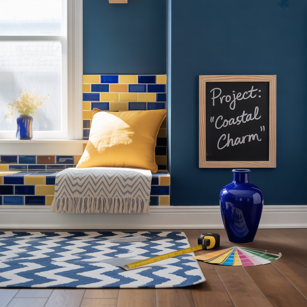 decorating ideas blue yellow