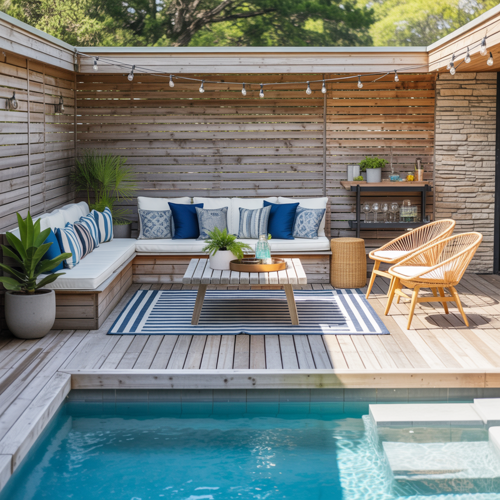 decorating ideas pool deck
