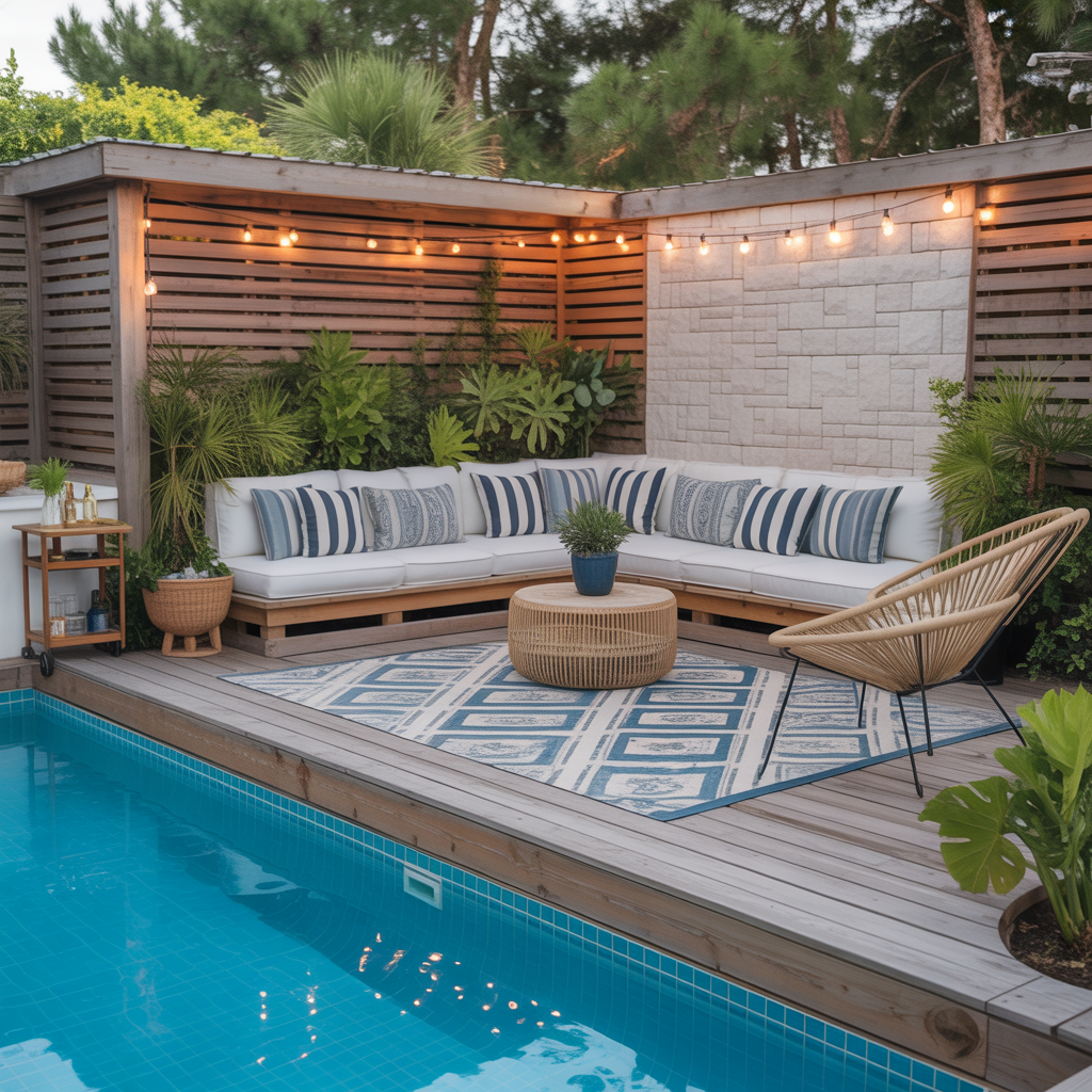 decorating ideas pool deck