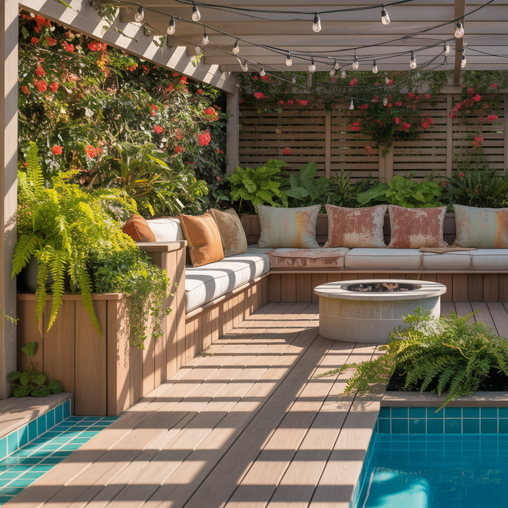 decorating ideas pool deck