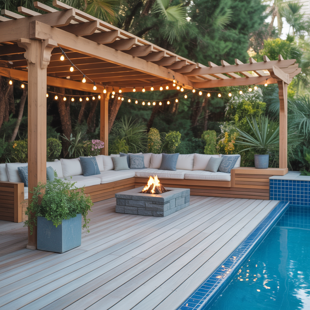 decorating ideas pool deck