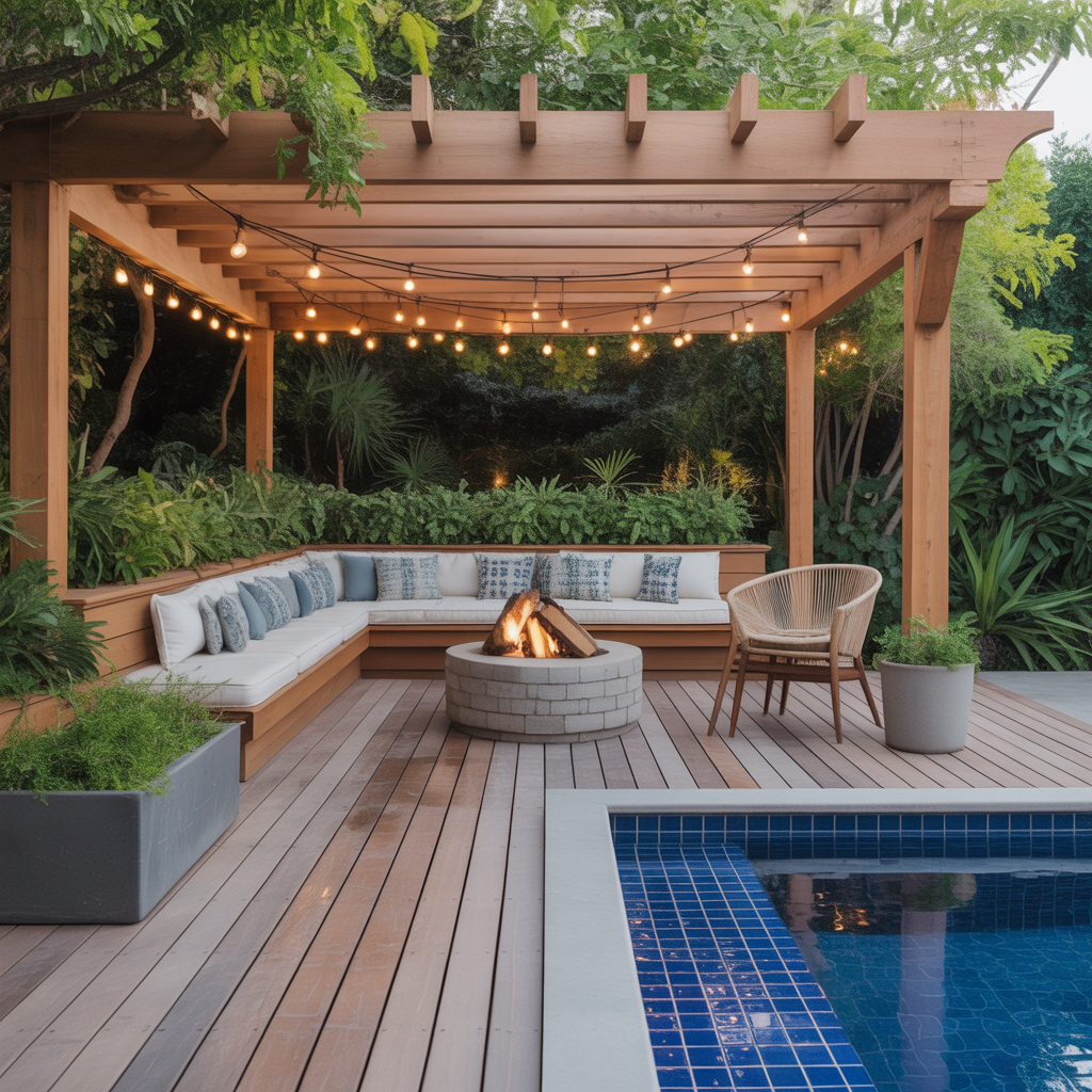 decorating ideas pool deck