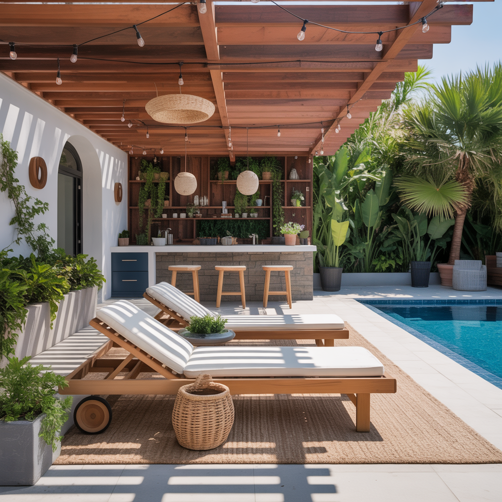 decorating ideas pool deck