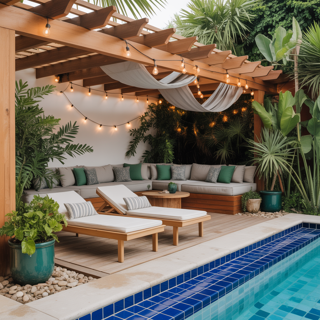 decorating ideas pool deck