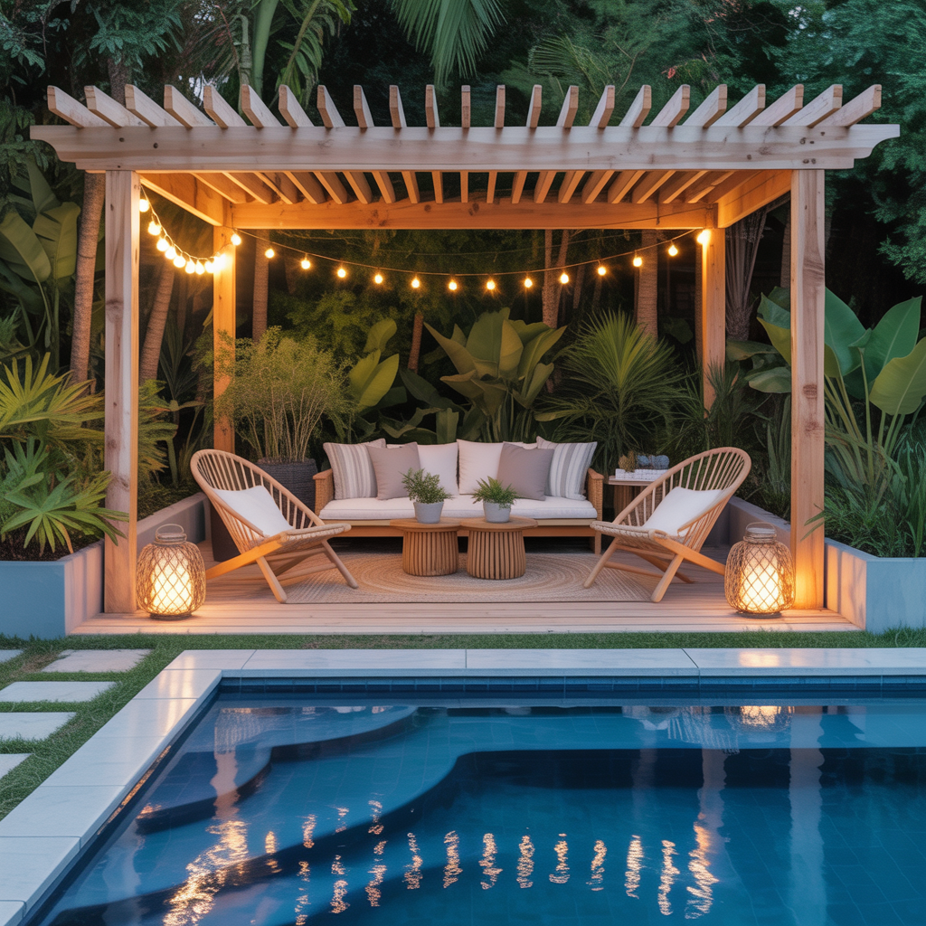 decorating ideas pool deck