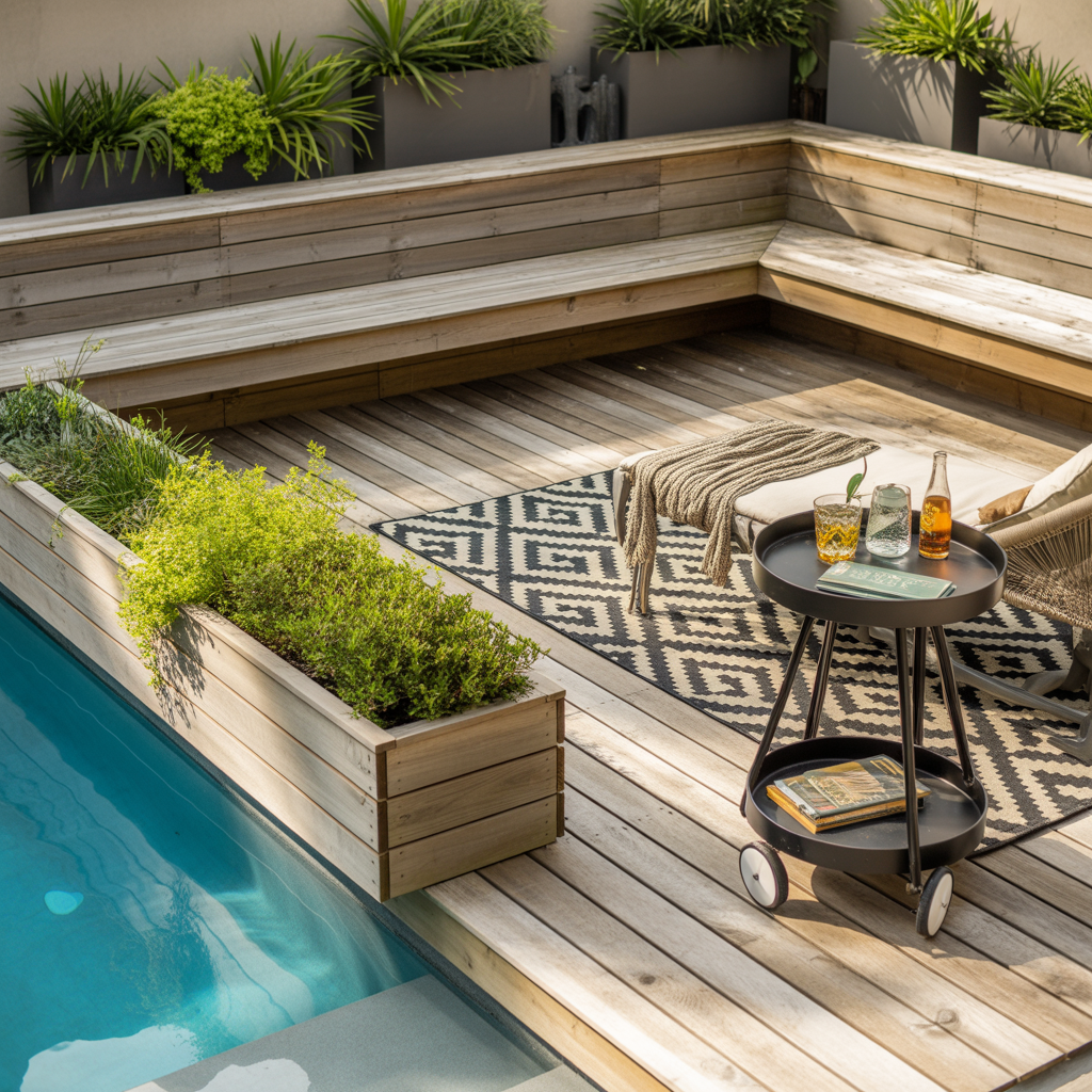 decorating ideas pool deck